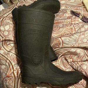 Black Steel Toe Slip Resistant Boots
